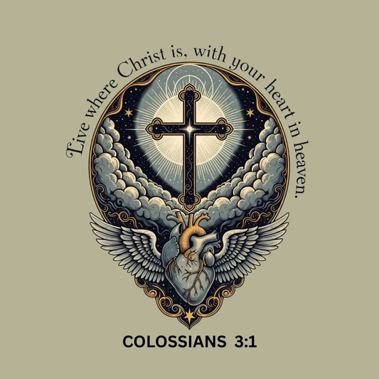 Colossians 3:1 Coaster: Heavenly Heart Christian Cross & Dove - JazzyCrafting