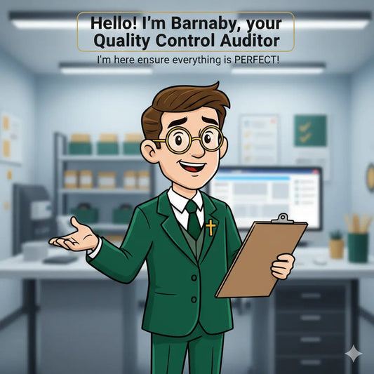 Unveiling Our Secret Weapon: Meet Barnaby, The QC Auditor Who Guards Your Faith-Inspired Designs - Jazzy Faith Designs